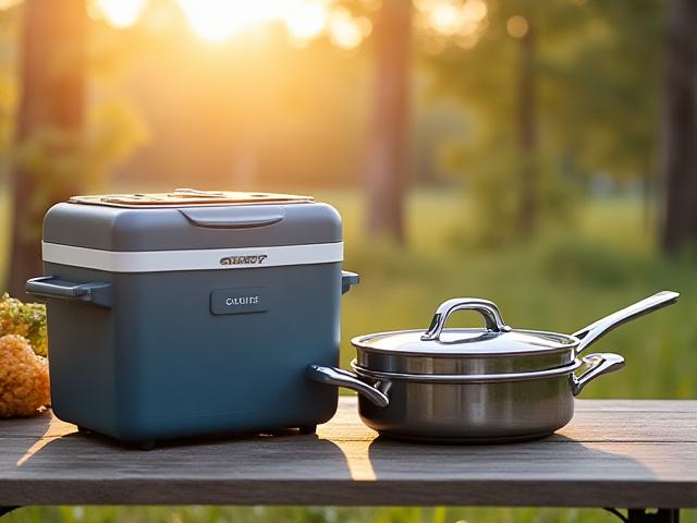 Cocina de camping portátil y neveras